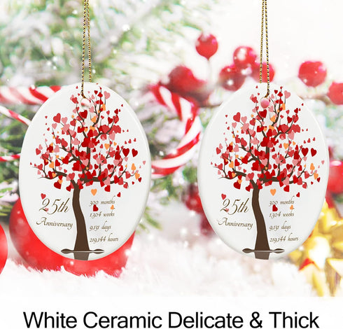 25th Anniversary Ornament Gift